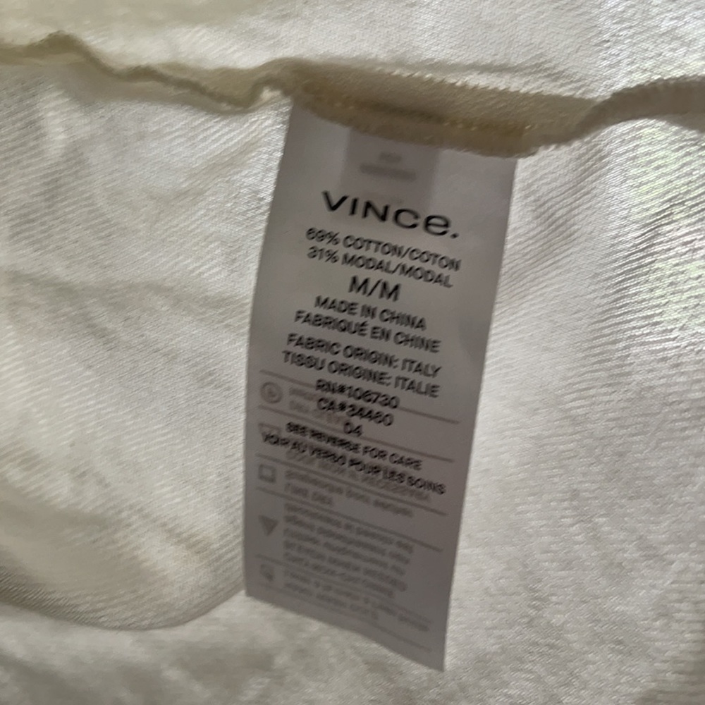 Vince Cream Button Down Blouse Size Medium - image 3